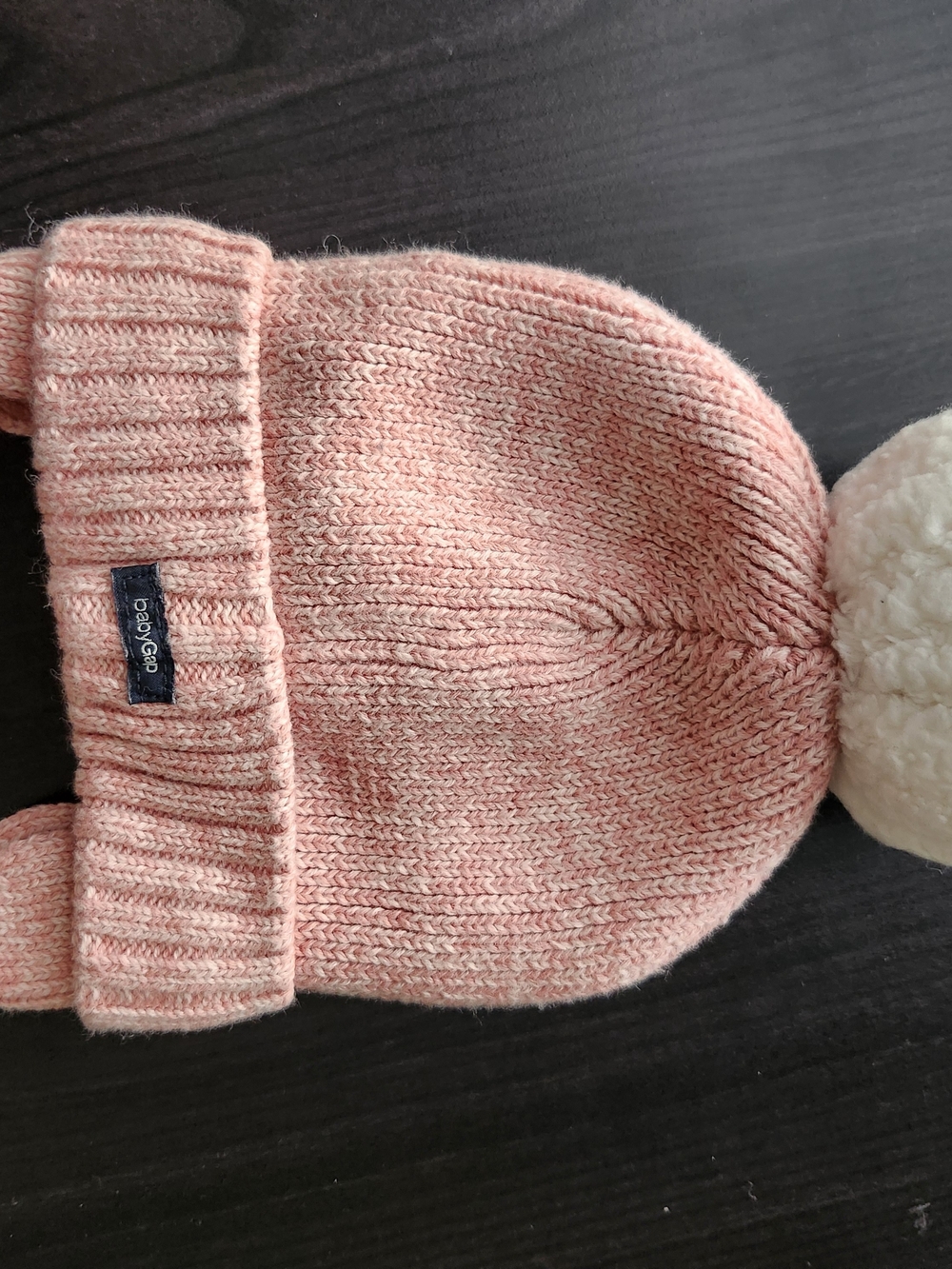 GAP Pink Knit Pom Pom Baby Hat